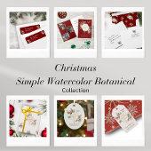 Botanischer Weihnachtsgebäck Roter Individuelle Na Feiertagskarte