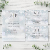 Eleganter Black Gold Monogram Winter Serviette (Personalisiere diese Kollektion eines unabhängigen Creators.)