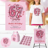 6 7 Six Seven Meme Trend Girls Pink Backpack Bedruckter Rucksack