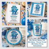 Six Seven Meme 7. Geburtstag | Lustig Trendig Geschenkpapier