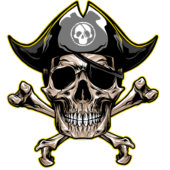 Schiffskapitän Pirate Skull Cross Bones Ship Card Karte