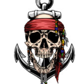 Pirate Thema Party Erwachsene Skull NAUTICAL White Getränkeuntersetzer