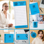 Modern Sky Blue Custom Business Name Tag Namensschild