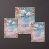 Himmel der Liebe Goldene Blume Hochzeit Begleitkarte (Personalisiere diese Kollektion eines unabhängigen Creators.)