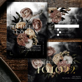 Dunkle schwarze Rose Bouquet Hochzeit speichern Si Folieneinladung