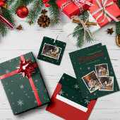 Grüne Weihnachtsschneeflocken