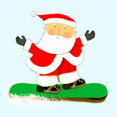 Funny Snowboarding Christmas Cards Magneteinladung