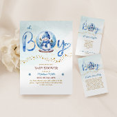 Oh Boy Winter Theme Baby Showknopf Button