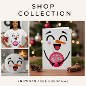 Niedlich Smile Face Winter Snowman Weihnachtsschmu Zweifarbige Tasse