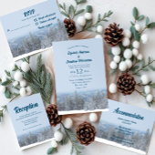 Schneewald Apres Ski Wedding Event Rechteckiger Pappuntersetzer