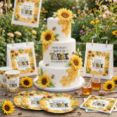 So süß zu drei Blumengebäck 3. Geburtstag Serviette