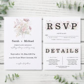 Soft Blooms Spring Floral Wedding Invitation Einladung (Personalisiere diese Kollektion eines unabhängigen Creators.)