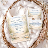 Soft Blue Coastal Diapper Raffle Begleitkarte