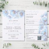 Soft Blue Himalayan Poppy Flower Garden Wedding  Pappteller (Personalisiere diese Kollektion eines unabhängigen Creators.)