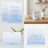 Ombre Gradient Dip Dye Blue Brautparty Runder Aufkleber