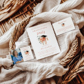 Soft Floral Tooth Graduation Party Einladung