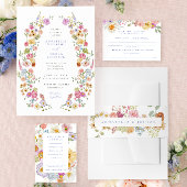 Details zum Hochzeitsfeiern im Soft Garden Florals Begleitkarte