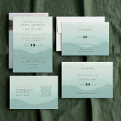 Weiche grüne Berge Save the Date