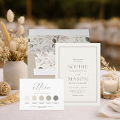Neutral Wedding Attire Color Palette Card  Einladung