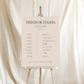 Minimalist Wedding Table Number Soft Latte Sockelschild