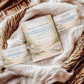 Soft Ocean Blue Bridal Shower Einladung