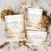 Soft Ocean Breeze Wedding Einladung