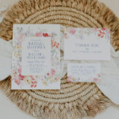 Soft Pastel Bloom Bridal Shower  Runder Aufkleber