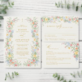 Soft Pastel Ornate Spring Gold Wedding Program (Personalisiere diese Kollektion eines unabhängigen Creators.)