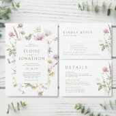 Elegante Wildblume Soft Pastel Botanische Hochzeit Geschenkschachtel (Personalisiere diese Kollektion eines unabhängigen Creators.)