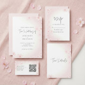 Pink Cherry Blossom Die Details Umschließkarte Begleitkarte