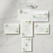 Flora-grüne UAWG-Antwortkarte für Aquarellfarben Einladung