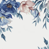Soft Watercolor Blue Floral Dankeskarte