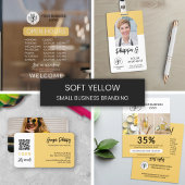 Mitarbeiter-ID Softgelb mit Foto & Logo Ausweis