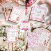 Some Bunny Is One Pink Toile Geburtstag Pappteller