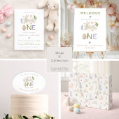 Irgendein Bunny ist ein Wasserfarbenmädchen zum 1. Serviette