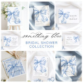 Eleganthing Blue Bow Paper Napkin Serviette