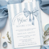Something Blue Before I Do Bow Bridal Shower Einladung