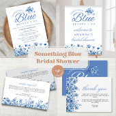 Something Blue Before I Do Florale Brautparty Serviette