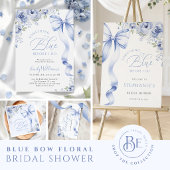 Blaue Blumen Hochzeitsdusche Papier Serviette