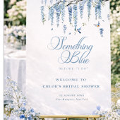 Something Blue Wildflower Bouquet Bridal Shower Einladung