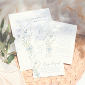 Blue Wildblume Boho Rücksendeadresse