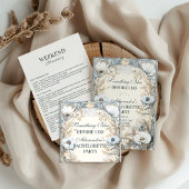 Etwas Blaues Winterflorales Junggesellinnenabschie Serviette