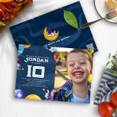 Weltraumabenteuer: Blue Astronaut Kindergeburtstag Partyhütchen