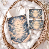 Space Ocean Whales Baby Shower Einladung