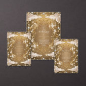 Funkelnd Diamanten Goldene Blumen Save the Date Einladung (Personalisiere diese Kollektion eines unabhängigen Creators.)