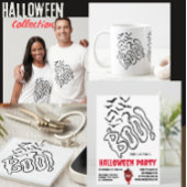 Spooky Bats und Boo Halloween Design T-Shirt