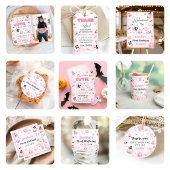 Niedliches Pink Ghost Halloween 1. Geburtstag Geschenkanhänger