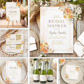 Spring Bridal Shower Featuring Orange Blossoms Schaumweinetikett