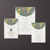 Spring Fall Boho Wildblume Bloom Whimsical Menükarte (Personalisiere diese Kollektion eines unabhängigen Creators.)