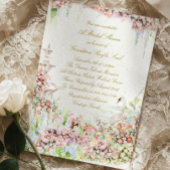 florales Schwan-Chic-Calligraphy-Brautdusche Einladung